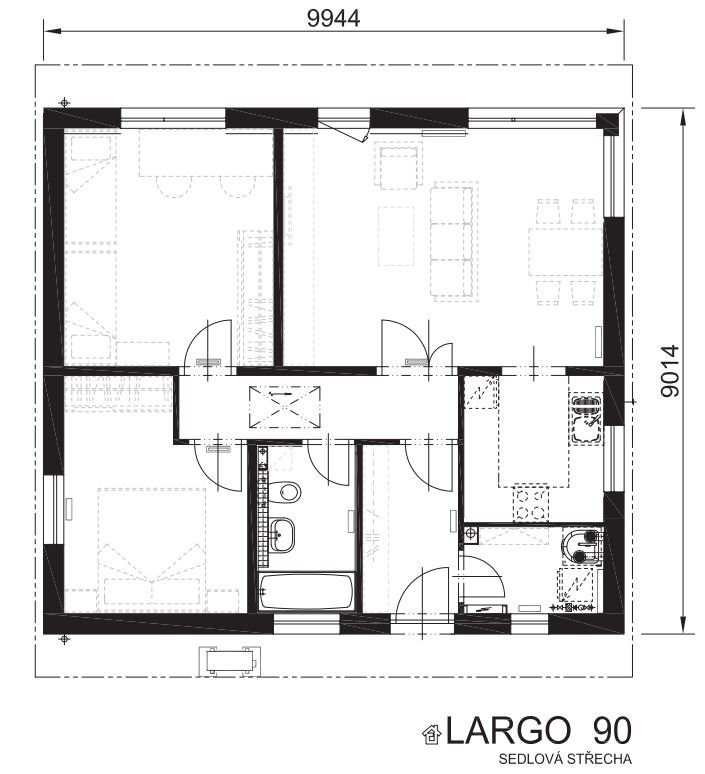 LARGO 90 půdorys LARGO 90 půdorys