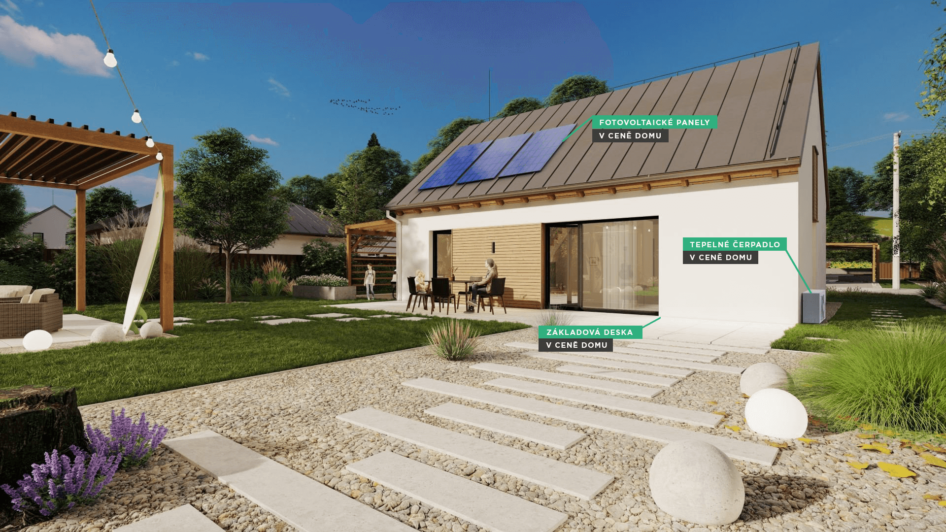Rodinný dům Bungalov 70, bungalov s podkrovím Rodinný dům Bungalov 70, bungalov s podkrovím